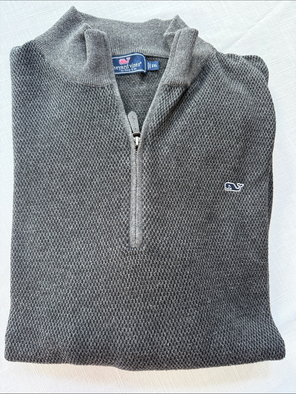 Vineyard Vines Men’s Charcoal Gray Half-Zip Sweater